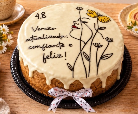 Bolo Pintado à Mão em Cobertura de Porcelana Rolinhos